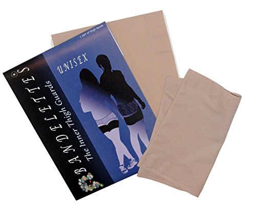 Bandelettes - Original Ligas Elásticas Patentadas Antirrozaduras Para Muslos – Beige UNISEX 6” Talla S (A-53-57 cm)