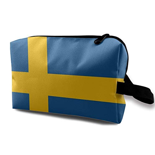 Bandera Bolsa de cosméticos sueca Portátil Adorable espaciosa Bolsas de maquillaje de viaje Organizador de paquetes de lápices