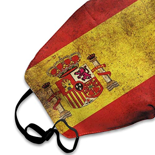 Bandera de España de la vendimia anti polvo de la cara de la boca lavable reutilizable de protección facial de seda de