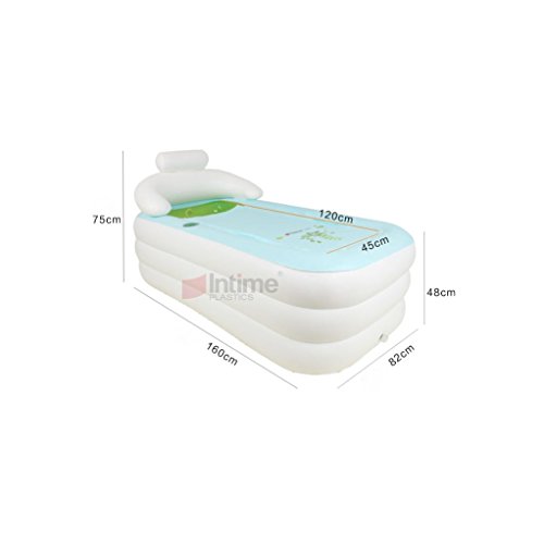 Bañera Intime Plegable Inflable Grueso Cálido Adultos SPA, Niños Piscina Inflable, Blanco