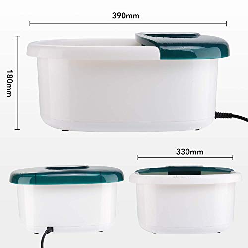 Bañera Para Pies, Hidromasaje de Pies con Masaje de Burbujas y por Vibración, Calentar el Agua, con 16 Masajea Rodillo, Relajación Nerve Decompression Foot