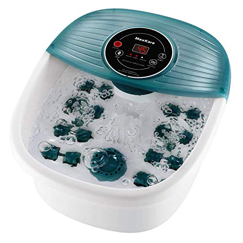 Bañera Para Pies, Hidromasaje de Pies con Masaje de Burbujas y por Vibración, Calentar el Agua, con 16 Masajea Rodillo, Relajación Nerve Decompression Foot