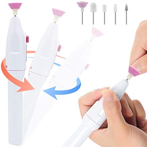 Bangcool Kit de Manicura Eléctrico, Kit de taladro para uñas Kit profesional de manicura y pedicura para limas de uñas para geles acrílicos Uñas naturales