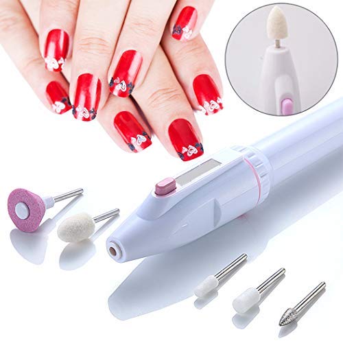 Bangcool Kit de Manicura Eléctrico, Kit de taladro para uñas Kit profesional de manicura y pedicura para limas de uñas para geles acrílicos Uñas naturales