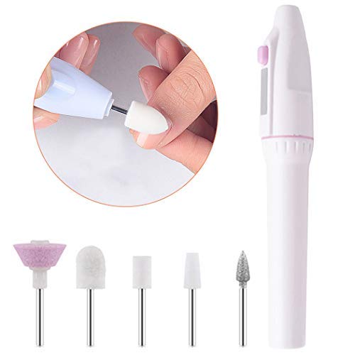 Bangcool Kit de Manicura Eléctrico, Kit de taladro para uñas Kit profesional de manicura y pedicura para limas de uñas para geles acrílicos Uñas naturales