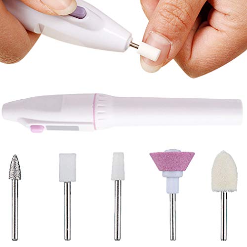 Bangcool Kit de Manicura Eléctrico, Kit de taladro para uñas Kit profesional de manicura y pedicura para limas de uñas para geles acrílicos Uñas naturales