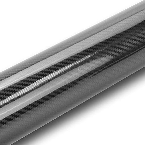 BangShou Fibra de Carbono Película Pegatina de Decoración Autoadhesiva A Prueba de Agua Libre de Burbuja (Negro 6D)