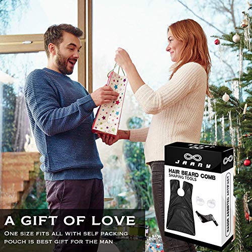 Barba Delantal con Ventosa y Peine de Afeitar Profesional, Faciales Herramientas Afeitar el Pelo del Cabo, Barba Delantal con Peine de afeitar para Afeitar Regalo para Hombre JAANY