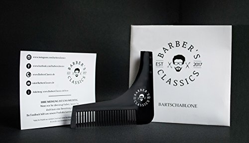 Barba Plantilla Incluye Instrucciones y S de portatil (de Afeitado y Cuidado Tips) | Ayuda de Afeitar con Peine para Barba Barba o Barba Barba Styling Tool