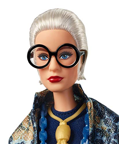 Barbie Collector Muñeca diseñada por Iris Apfel, look estampado (Mattel FWJ28)