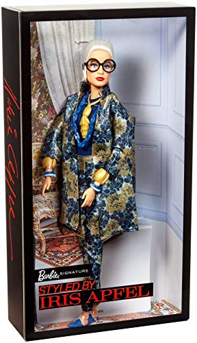 Barbie Collector Muñeca diseñada por Iris Apfel, look estampado (Mattel FWJ28)