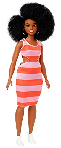Barbie Fashionista - Muñeca afro con vestido a rayas (Mattel FXL45) , color/modelo surtido