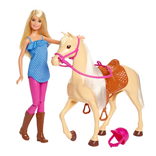 Barbie Muñeca con caballo de juguete + 3 años (Mattel FXH13)