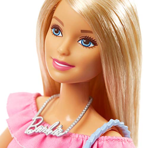 Barbie Quiero Ser peluquera, muñeca rubia con accesorios y su salón de belleza (Mattel FJB36)