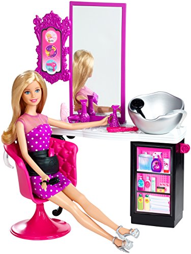 Barbie Style Shops with Doll - Salon - muñecas (Chica, Multi, Doll playset, Femenino)