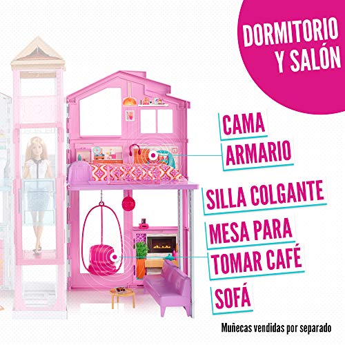 Barbie - Supercasa - casa muñecas, regalo para niñas y niños 3-9 años (Mattel DLY32)