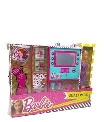Barbie- Uper Pack Estuche con Luz y Maquillaje con Muñeca, Color Rosa (Markwins Beauty Brands 9730710)