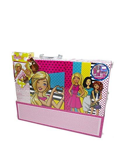 Barbie- Uper Pack Estuche con Luz y Maquillaje con Muñeca, Color Rosa (Markwins Beauty Brands 9730710)