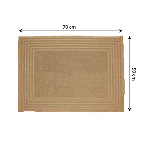 Barceló Hogar 05010010113 Alfombra de rizo americano, modelo Diamante, camel, 50 x 70 cm