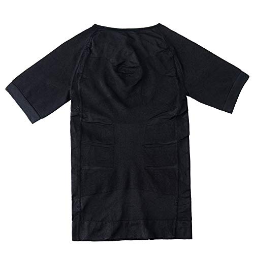 BaronHong Gynecomastia Compression Camiseta de Manga Corta para Ocultar Las Tetas de los Hombres Moobs adelgazantes Fajas para Hombre aplanar Todo el Abdomen (Negro, XL)