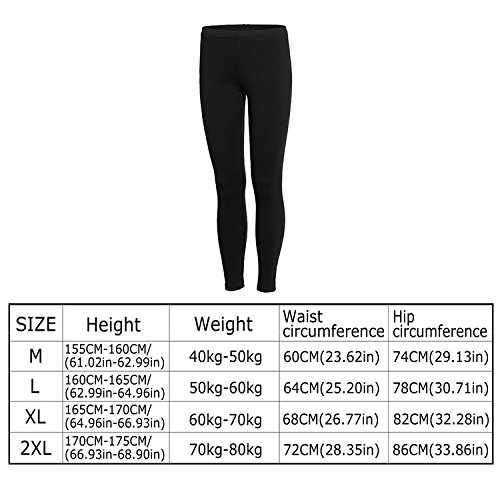 Barrageon Pantalones Largos de Comprensión Leggings para Mujer Mallas Largas de Deportivos Baselayer Secado Rápido para Ejercicio Gimnasio Entrenamiento Cruzado Correr Yoga Jogging Negro-L
