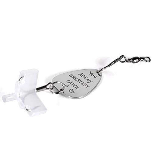 Bascolor Anzuelos de Pesca San Valentin Regalos Hombre Navidad Boda Regalo para Hombre Regalo Pescador para Padre (You Are my Greatest Catch)