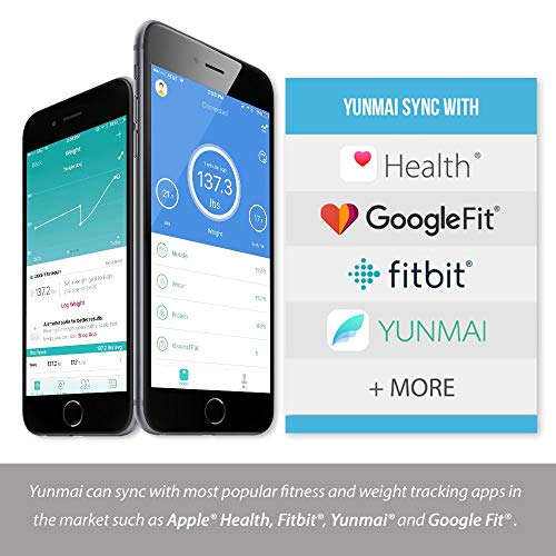 Báscula de Grasa Corporal y Muscular, YUNMAI Premium Báscula de Baño Digital e Inteligente de Precisión Bluetooth 4.0 App iOS y Android 10 Datos Corporales, Compatible con Apple Health, Google Fit