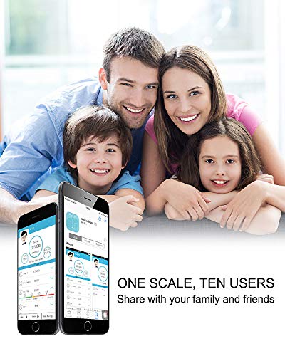 Báscula Grasa Corporal, [Regalos Originales] HAMSWAN Báscula de Baño, Analizador Digital Más de 8 Funcion, Medidora Composición Corporal, Vidrio Templado, Peso Máx 180KG Para IOS y Andriod