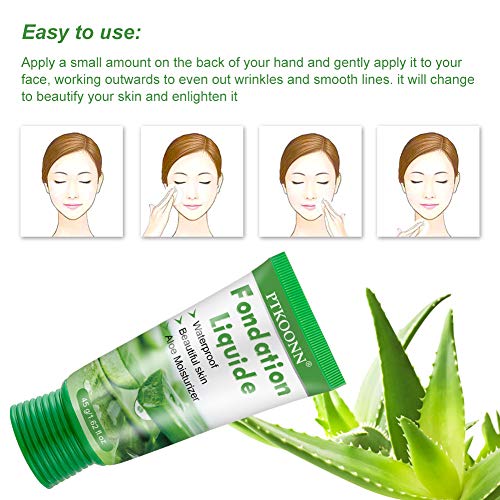 Base de Maquillaje,Base Líquida,Hidratante Líquido Base,Base de maquillaje Cobertura completa Nuevo,Concealer Cover Cream,24H Base de Maquillaje de Larga Duración