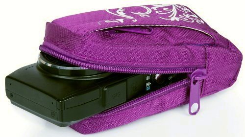 BAXXTAR Manga IV Funda de cámara de Fotos Digital * Violeta/Blanco *