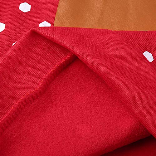 BaZhaHei Patrones de Renos de Jersey navideño para Mujer Punto Floral Imprimir Blusa para Mujer del Blusa de Mujer del Jersey de Manga Larga con Estampado de Alce para Mujer Vacaciones