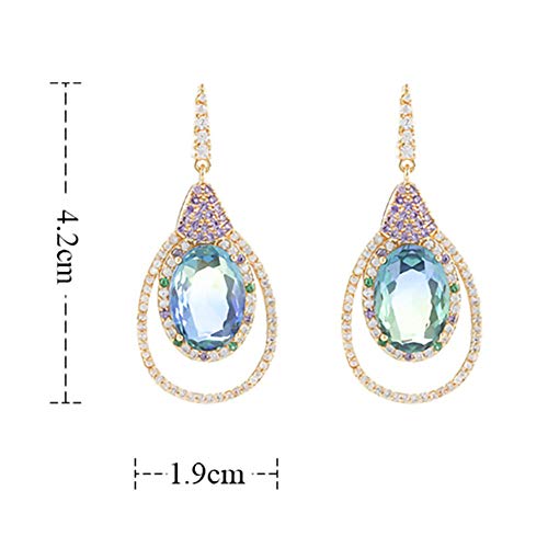 BBHH Moda Pendientes de Gota de Agua Ms Accesorios Popular Pequeño Fresco Dulce Encantador Pendiente de Todo fósforo Exquisito Color de Diamante Completo Gota de Agua Gancho para la Oreja