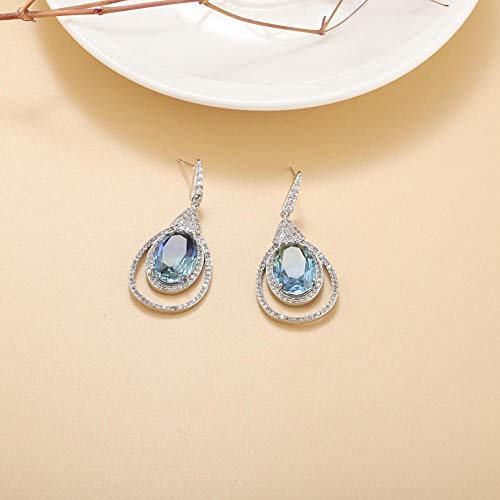 BBHH Moda Pendientes de Gota de Agua Ms Accesorios Popular Pequeño Fresco Dulce Encantador Pendiente de Todo fósforo Exquisito Color de Diamante Completo Gota de Agua Gancho para la Oreja