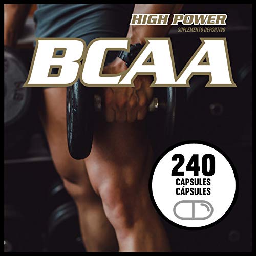 BCAA con Vitaminas B2 B6 | Aumenta Masa Muscular y Quema Grasas | Suplemento Deportivo 100% Natural | 240 Cápsulas- Qualnat