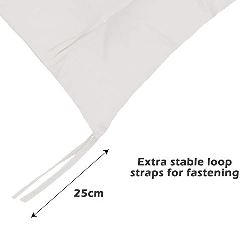 BCASE, Pack de 6 Cojines de Asiento y Silla, 38x38cm, Funda de Polyster, Relleno de Fibra, Cómodos, Resistentes, Fácil de Limpiar, para Cocina, Cuarto, Sala, Jardín, Terraza, Patio, Etc. Beige