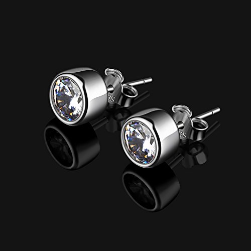 B.Catcher Pendientes Mujer 925 Plata de Ley ''Simple Amor'' con Para Regalo Originales