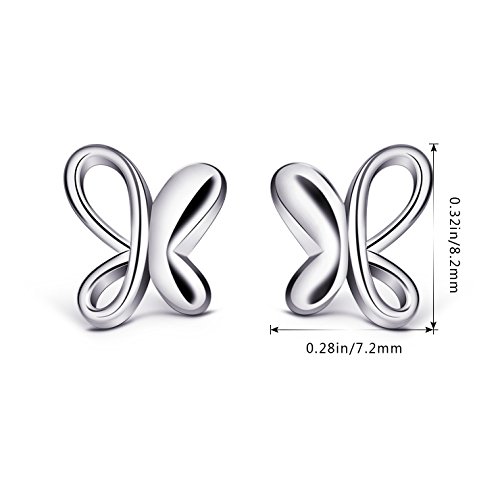 B.Catcher Pendientes Mujer 925 Plata de Ley ''Sueños de mariposas'' con Para Regalo Originales