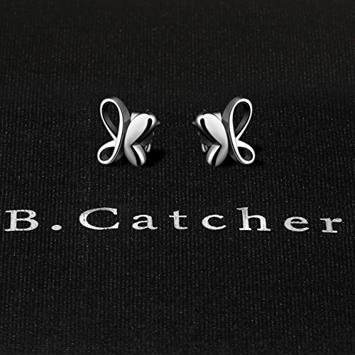 B.Catcher Pendientes Mujer 925 Plata de Ley ''Sueños de mariposas'' con Para Regalo Originales