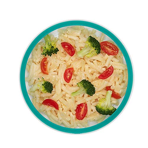 Bdesign La formación de la Placa con el Anillo Desmontable, niños Vajilla Formación Inicio de bebé Principiantes (Azul Ejército, Azul, Rosa) (Color : Army Blue)