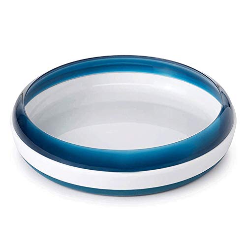 Bdesign La formación de la Placa con el Anillo Desmontable, niños Vajilla Formación Inicio de bebé Principiantes (Azul Ejército, Azul, Rosa) (Color : Army Blue)