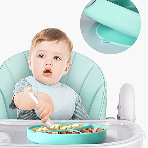 Bdesign Mantel de Silicona Placa for niños pequeños |Microondas, lavavajillas y Horno Fuerte |Stay Put Dividido alimentación del bebé Cuencos y Platos for niños y bebés (Color : B)