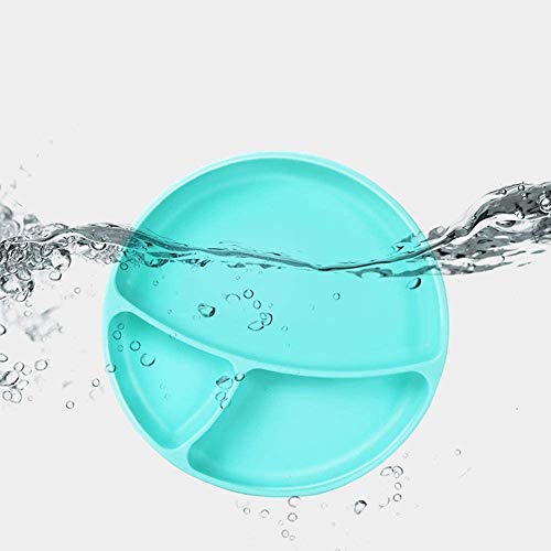 Bdesign Mantel de Silicona Placa for niños pequeños |Microondas, lavavajillas y Horno Fuerte |Stay Put Dividido alimentación del bebé Cuencos y Platos for niños y bebés (Color : B)