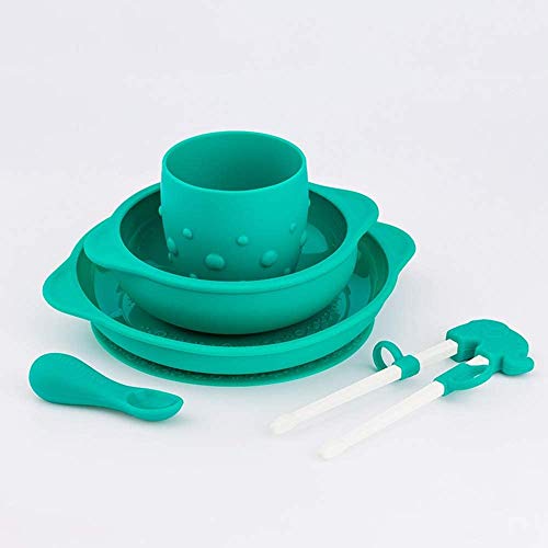 Bdesign Sucker Silicona Tazón Aprendizaje y Formación Comer Alimentos complementarios Tazón bebé de los niños Vajilla antivuelco Tazón Fondo de la succión Linda (Color : Yellow)