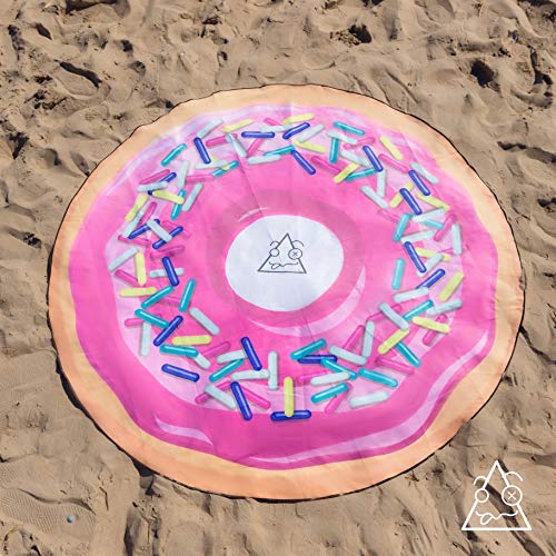 Be Crazy Toalla Donuts - Diseño Innovador, Fresco, Tentador y Divertido de un Donuts - Microfibra