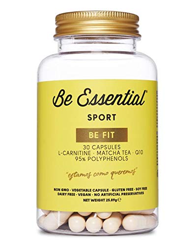 Be Essential - Be Fit -Quemagrasas vegano: L-carnitina,Te matcha,Q10, 30cápsulas
