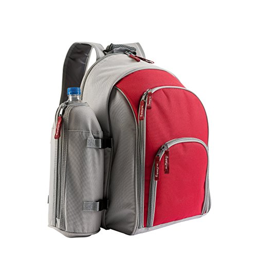 BE NOMAD SE970B - Mochila para pícnic (aislamiento térmico, para 4 personas) talla única rojo/gris