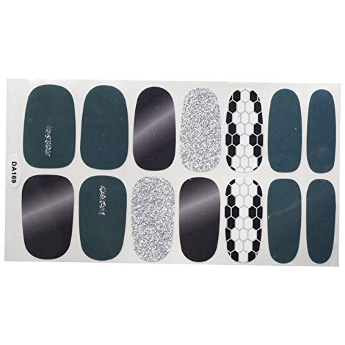Beashine Accesorio para uñas, 14 Pegatina de uñas, Nail Art Tip Artificiales uñas postizas Length Full Cover Beauty Art Decoration Diseño Manicura Pedicura para Mujeres niñas(DA169)