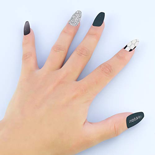 Beashine Accesorio para uñas, 14 Pegatina de uñas, Nail Art Tip Artificiales uñas postizas Length Full Cover Beauty Art Decoration Diseño Manicura Pedicura para Mujeres niñas(DA169)