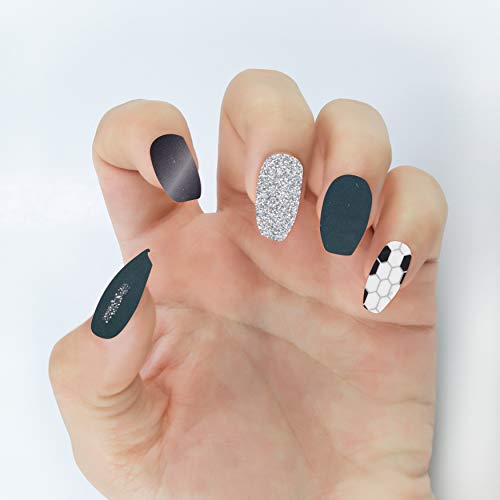 Beashine Accesorio para uñas, 14 Pegatina de uñas, Nail Art Tip Artificiales uñas postizas Length Full Cover Beauty Art Decoration Diseño Manicura Pedicura para Mujeres niñas(DA169)