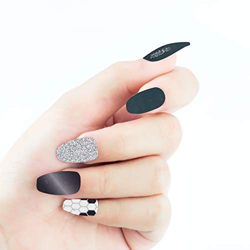 Beashine Accesorio para uñas, 14 Pegatina de uñas, Nail Art Tip Artificiales uñas postizas Length Full Cover Beauty Art Decoration Diseño Manicura Pedicura para Mujeres niñas(DA169)